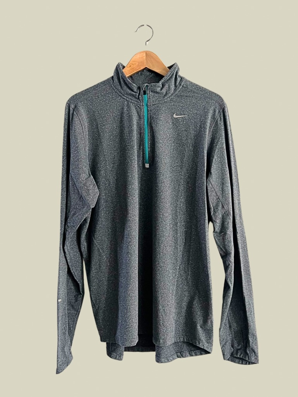 Nike Men’s Gray (teal zipper) Half-Zip Dri-FIT